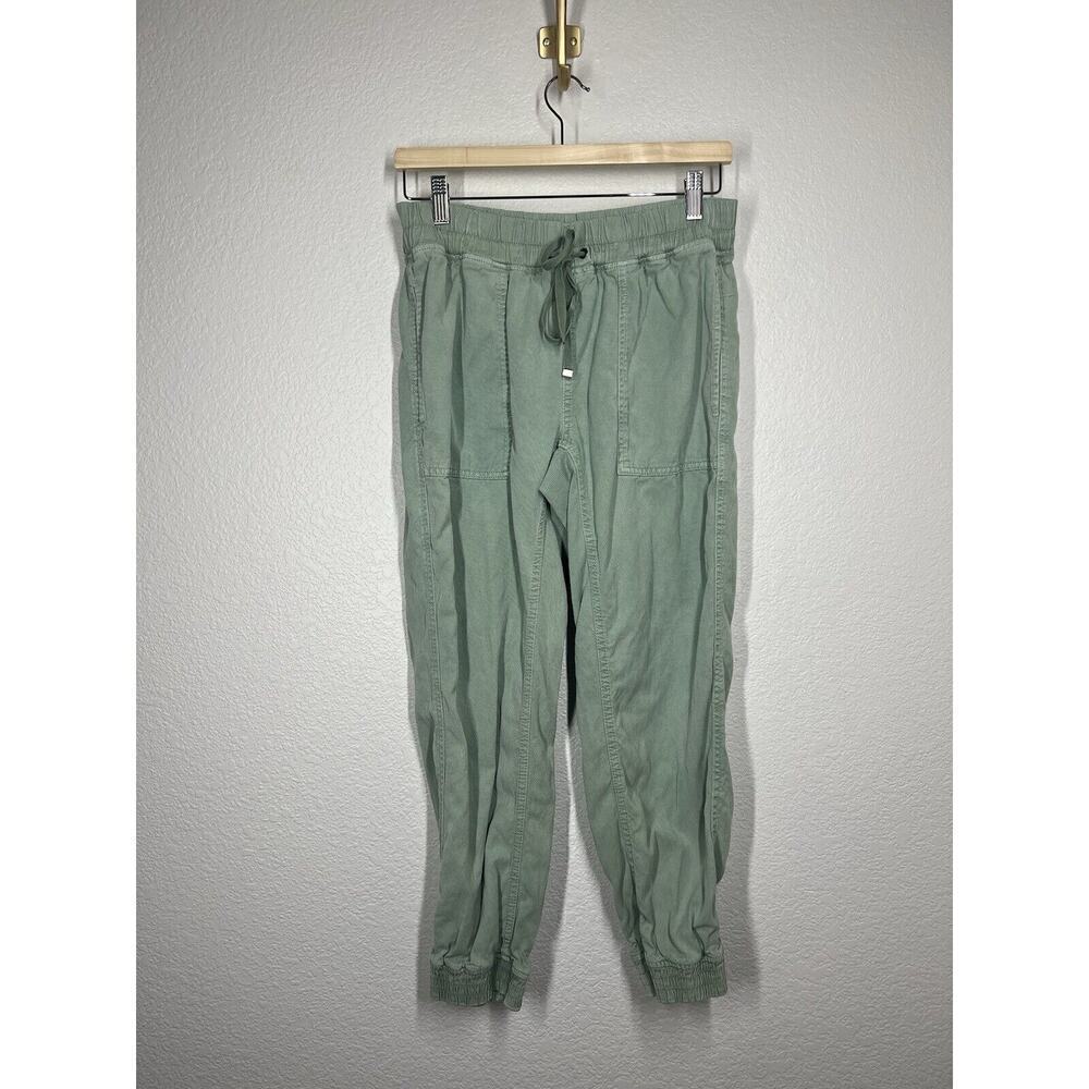 Zara Weekend Joggers Small Green Twill